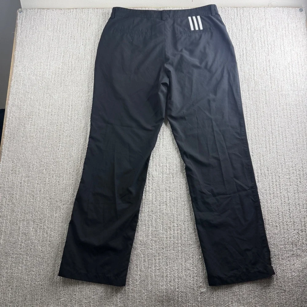 Adidas Climalite Mens Size 34x32 Black Golf Pants Performance Flat Front